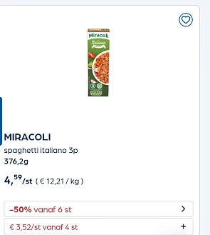 Collect&go MIRACOLI spaghetti italiano 3p 376,2g