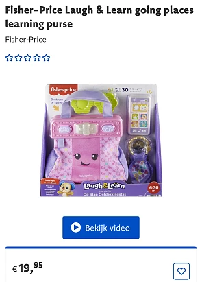 Fisher Price Ontdekkingstas €19,95