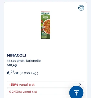 Collect&go MIRACOLI kit spaghetti Italiano5p 610,4g