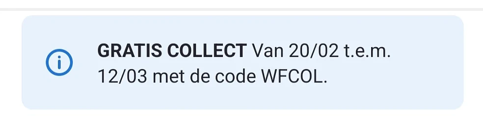 Gratis collect bij delhaize