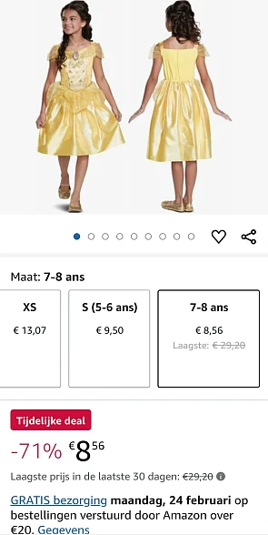 Verkleed jurk 👗 Disney prinses Belle