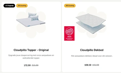 Cloudpillo 4-jarig jubilieum 🥳 Sale