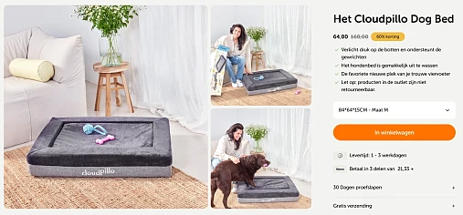 -60% Cloudpillo Dog Bed 🐶