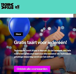 Gratis taart bij Technopolis 🍰 Vakantietip