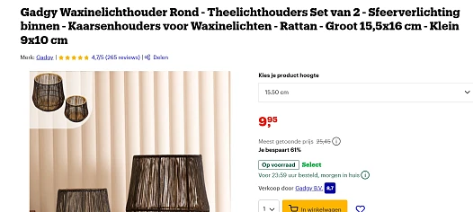 waxinelichthouders