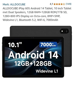 ALLDOCUBE iPlay 60S Tablet 10,1 inch
