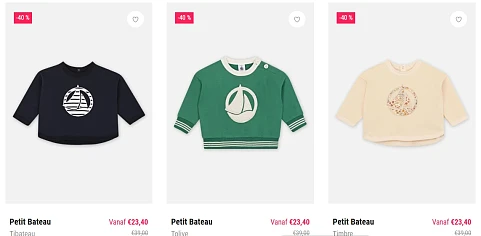Tot -50% deals op baby- en kindermode 👶 Sarenza