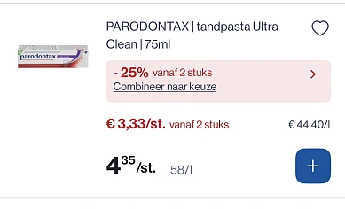 Parodontax tandpasta ultra clean 75 ml