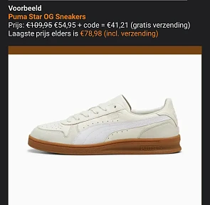 Tot 50% + 25% korting bij Puma
