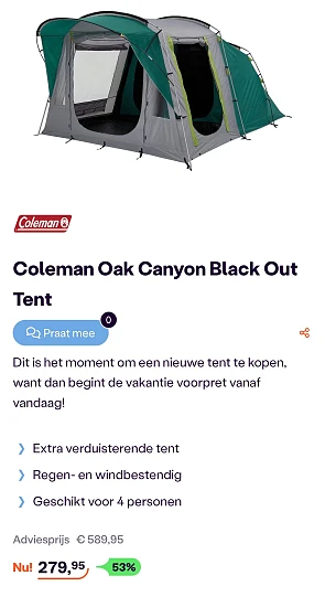 Coleman Oak Canyon Black Out Tent