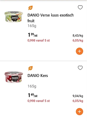 Colruyt danio 165g