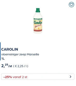 Collect&go CAROLIN vloerreiniger zeep Marseille 1L