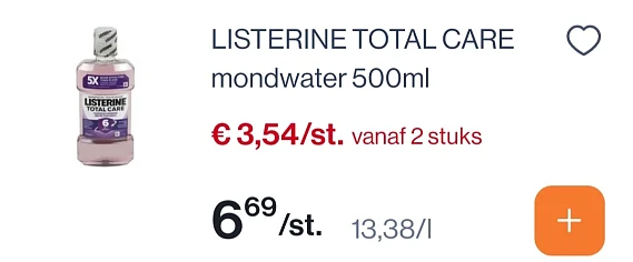 Colruyt LISTERINE TOTAL CARE mondwater 500ml