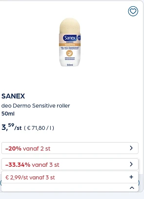 Collect&go SANEX deo Dermo Sensitive roller 50ml