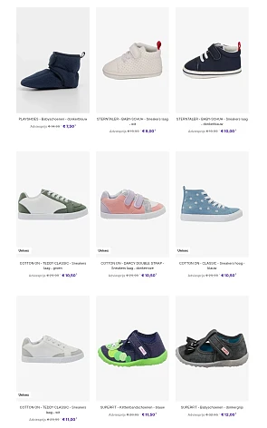 Kinderschoenen vanaf 7,50€