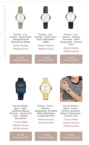 Horloges tot 55% korting