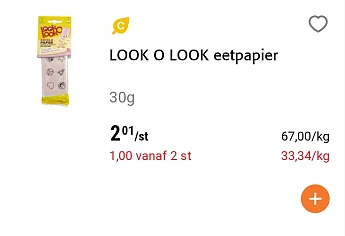 Colruyt LOOK O LOOK eetpapier 30g
