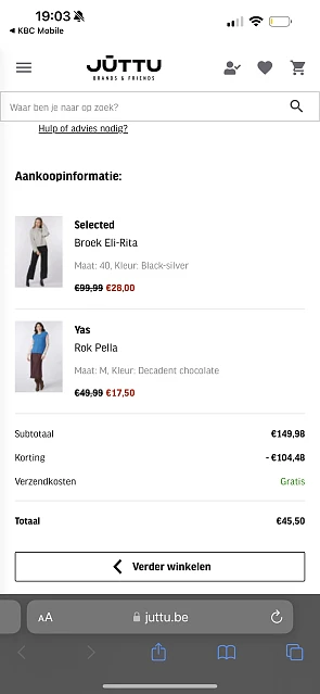 -30% extra korting bij juttu