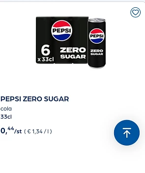 Collect&go PEPSI ZERO SUGAR cola 33cl