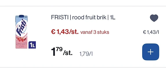 Fristi rood fruit brik 1L