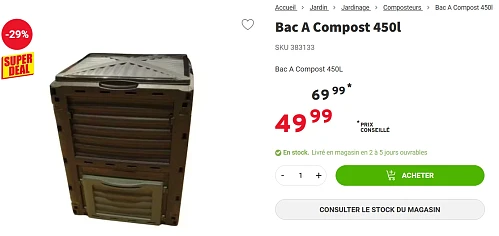 -29% compostbak 450l bij Trafic 🥬