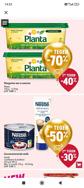 Aankoop Delhaize planta -70% bij 2 stuks