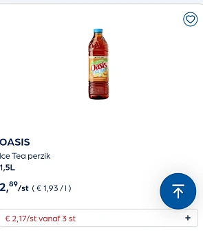 Collect&go OASIS Ice Tea perzik 1,5L