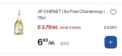 Jp chenet so free chardonnay 75 cl