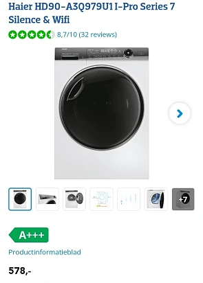 Haier HD90-A3Q979U1 droogkast