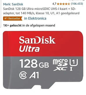 SanDisk 128 GB Ultra microSDXC