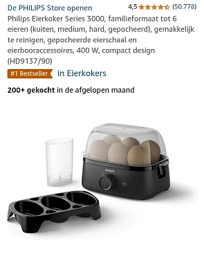 Philips Eierkoker HD9137/90