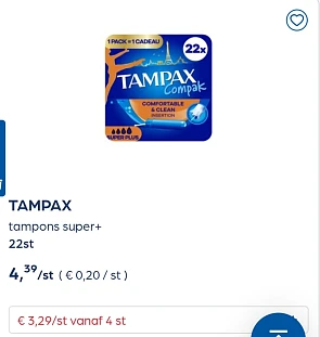 Collect&go TAMPAX tampons super+ 22st