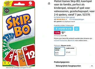 Skip-Bo spel voor €8,99