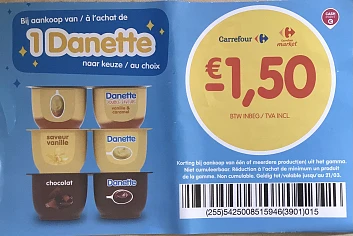 Coupon Danette in carrefour market