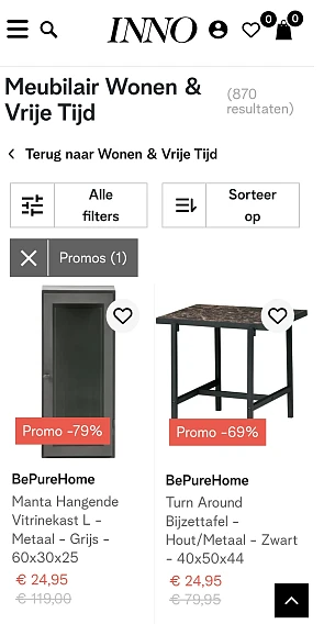 Inno solden meubelen tot 79%