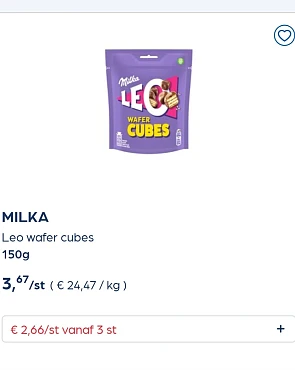 Collect&go MILKA Leo wafer cubes 150g