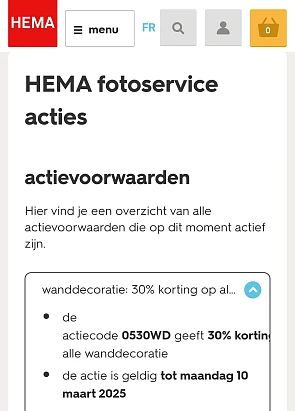 Wanddecoratie 30% hema