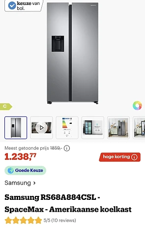 Amerikaanse koelkast van Samsung