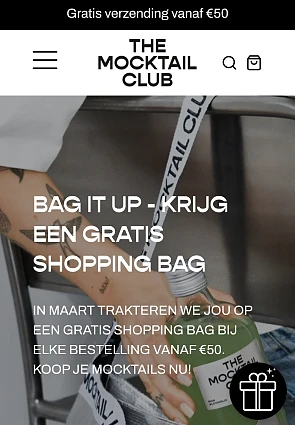 Gratis shopping bag t.w.v. €14,99 🍹