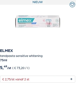 Collect&go ELMEX tandpasta sensitive whitening 75ml