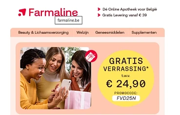 GRATIS verrassing t.w.v. €​24,90 bij farmaline
