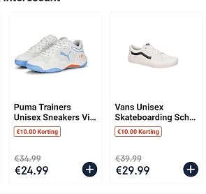 Reebok, Puma of Vans vanaf 14,99€!