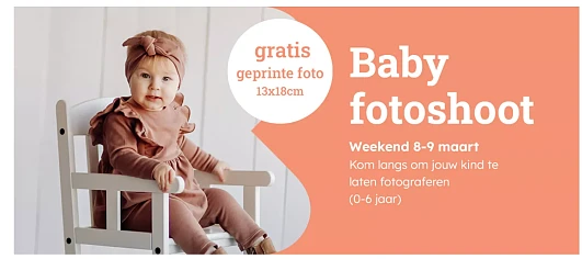 Gratis baby- en kinder fotoshoot, 0-6 jaar 📷
