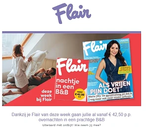 Overnachten vanaf €42,50 p.p. in een B&B dankzij Flair