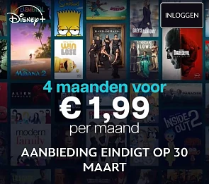 Disney+ voor 1,99€ per maand 4 maand lang