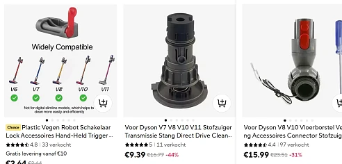 Handige (en goedkope) Dyson accessoires op AliExpress