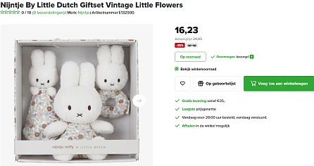 -35% giftset Little Dutch 👶 Nijntje 'Vintage Little Flowers'
