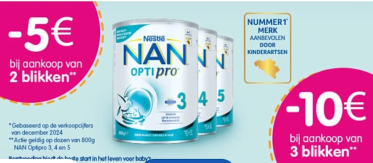 🍼 NAN® OPTIPRO tot €10 terugbetaald
