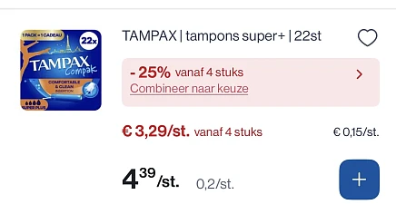 Tampax tampons super + 22 st