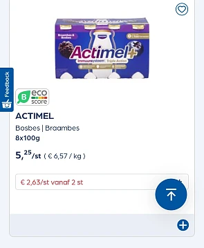 Collect&go ACTIMEL Bosbes | Braambes 8x100g